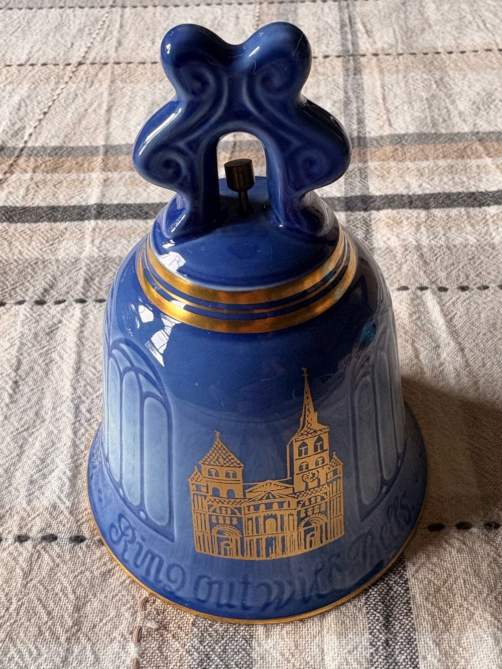 1984 Annual Bell, Bing & Grondahl Blue w Gold Ceramic Cathedral of Trier Germany